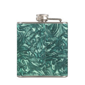 質感の玉と青緑色の色調 フラスク (裏面)