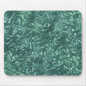 質感の玉と青緑色の色調 マウスパッド (正面)