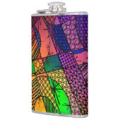 質感及びパターンとのカラフルの抽象芸術 フラスク (左)