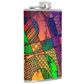 質感及びパターンとのカラフルの抽象芸術 フラスク (右)