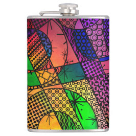 質感及びパターンとのカラフルの抽象芸術 フラスク