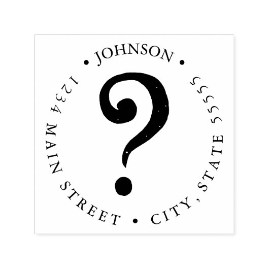 質感擦り切れたのある疑問符の戻りラベル セルフインキングスタンプ (デザイン)