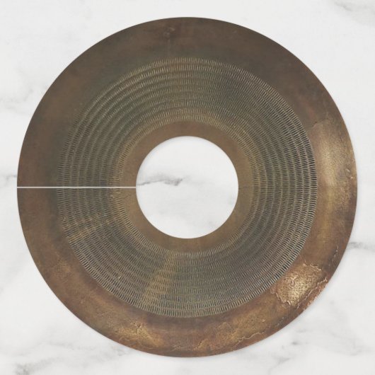 質感素朴金属デザイン ワイングラスタグ (正面)