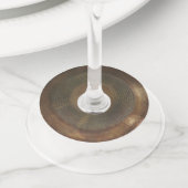 質感素朴金属デザイン ワイングラスタグ (クローズアップ)