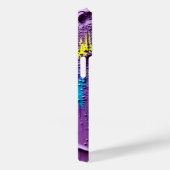 質感紫色の青い黄色の爆発おもしろい色 Case-Mate iPhoneケース (裏面 / 右)