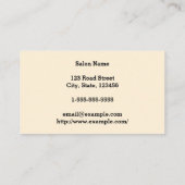 質素でシンプル美容師の名刺 名刺 (裏面)