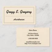 質素でシンプル美容師の名刺 名刺 (正面/裏面)