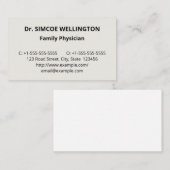 質素で保守的な名刺 名刺 (正面/裏面)