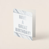 質素で謙虚な「誕生日を持素晴らしつ」カード 箔カード (正面)