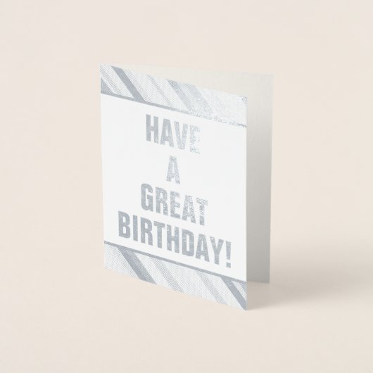質素で謙虚な「誕生日を持素晴らしつ」カード 箔カード (正面)
