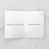 質素なハスキーメリークリスマスグリーティングカード シーズンカード (内部)