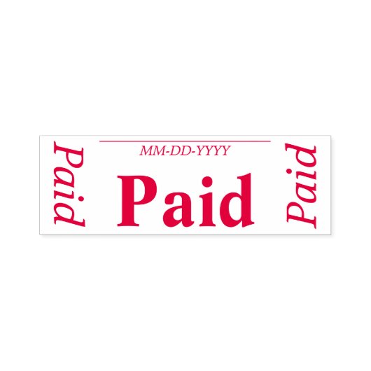 質素な「有料」ゴム印 セルフインキングスタンプ (デザイン)