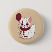 質素に 缶バッジ (正面)