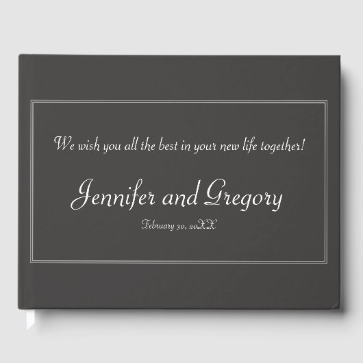 質素エレガントな新婦 ゲストブック (正面)