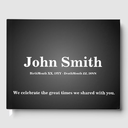 質素エレガントな葬式 ゲストブック (正面)