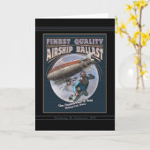 質素晴らし高の飛行船バラストグリーティングカード カード (黄色い花)