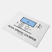 質量春ダンパーの物理図 ドアマット (アングル)