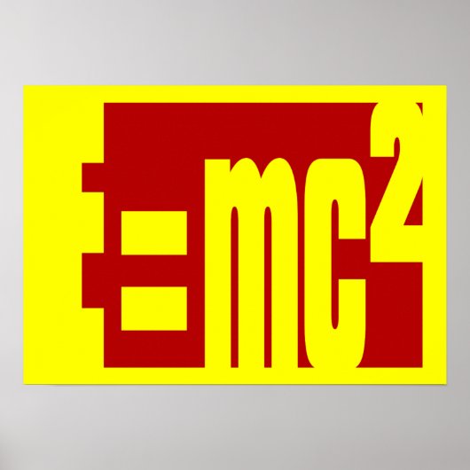 質量 – エネルギー等価 ポスター (正面)