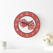 賭けるサイコロの柱時計 ラージ壁時計 (ホーム)