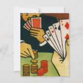 賭のフルハウスのトランプトランプゲームのパーティの招待状 招待状 (正面)
