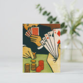 賭のフルハウスのトランプトランプゲームのパーティの招待状 招待状 (スタンド正面)