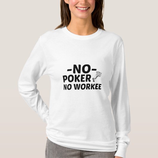 賭博おもしろいトランプのポーカーゲーム選手 Tシャツ (正面)