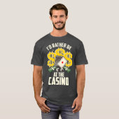 賭博おもしろいメンズ女性のためのカジノ愛好家のギフト Tシャツ (正面フル)