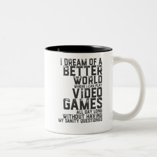 賭博のおたくのビデオゲームのギークのためのおもしろいなゲーマーの引 ツートーンマグカップ