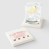 賭博のおばあさん ストーンコースター (横)