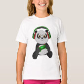 賭博のパンダ Tシャツ (正面)