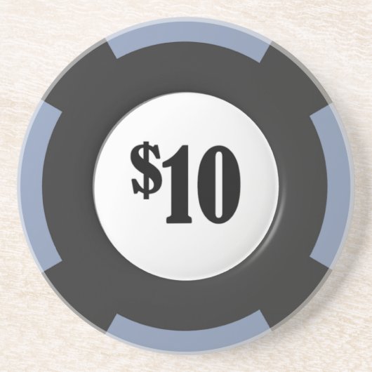 賭博のポーカー用のチップの砂岩飲料用コースター コースター (正面)