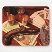 賭博の組み立ての写真の旧式なデリンジャーのピストル マウスパッド (正面)