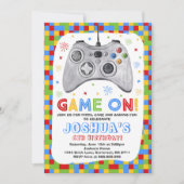 賭博の誕生日の招待状のビデオゲームの誕生日 招待状 (正面)