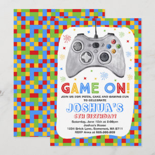 賭博の誕生日の招待状のビデオゲームの誕生日 招待状