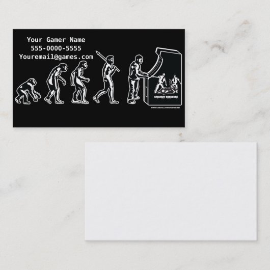 賭博の進化のゲーマーの名刺 名刺 (正面/裏面)