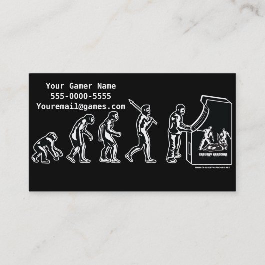 賭博の進化のゲーマーの名刺 名刺 (正面)