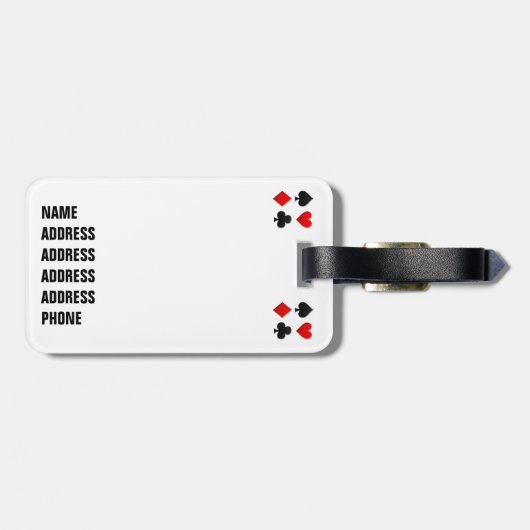 賭博はスーツを梳きます ラゲッジタグ (裏面横)