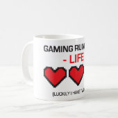 賭博は私の生命を台無しにしました! コーヒーマグカップ (正面左)