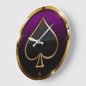 賭博エレガント ラージ壁時計 (傾斜)