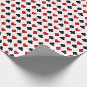 賭博カードスーツのタイル模様 ラッピングペーパー (角)