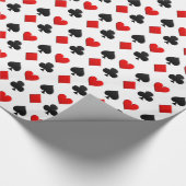 賭博カードスーツのタイル模様 ラッピングペーパー (角)