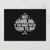 賭博カードプレイヤーカジノトランプのポーカーギャンブラープレゼント ポストカード (正面)