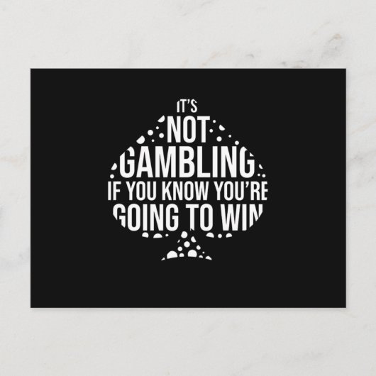 賭博カードプレイヤーカジノトランプのポーカーギャンブラープレゼント ポストカード (正面)