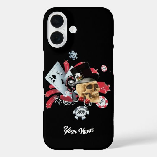 賭博スカル Case-Mate iPhoneケース (裏面)