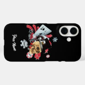 賭博スカル Case-Mate iPhoneケース (裏面 (横))
