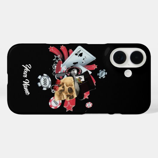 賭博スカル Case-Mate iPhoneケース (裏面 (横))