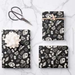 賭博トランプのポーカーストレートフラッシュカードサイコロ ラッピングペーパーシート