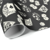 賭博トランプのポーカーストレートフラッシュカードサイコロ ラッピングペーパー (ロールコーナー)