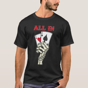 賭博トランプのポーカープレーヤースケルトンハンドポーカーカード7 Tシャツ
