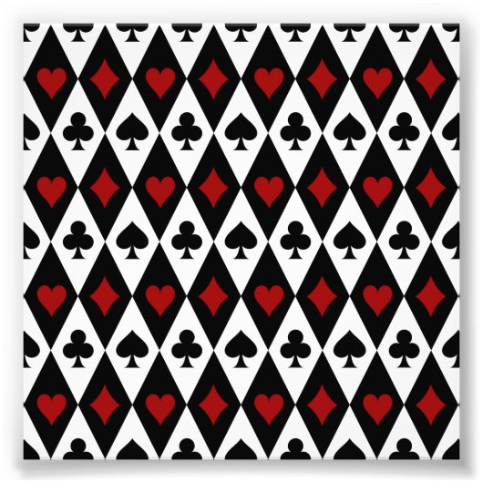 賭博ブラックジャックカードプレイヤーカジノラスベガス フォトプリント            (正面)